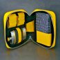 Brizard and Co Genuine Black Caiman Alligator and Yellow Leather Traveler Case