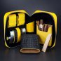 Brizard and Co Genuine Black Caiman Alligator and Yellow Leather Traveler Case