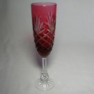 Faberge Odessa Cranberry Flute Crystal Glass