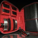 Brizard and Co. - Havana Traveler - Black Python Pattern And Red Leather NIB USA