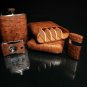 Brizard and Co Traveler Ostrich Antique Saddle with cutter and lighter NIB