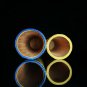 Brizard and Co Blue Ostrich and Camel Color Leather cigar tube holder