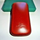 Pheasant Tan Leather Wide  Eyeglass  Case 6.5" L x 2.5" W x .75"  D