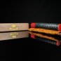 Brizard and Co Black  Python Pattern and Red Leather cigar tube holder