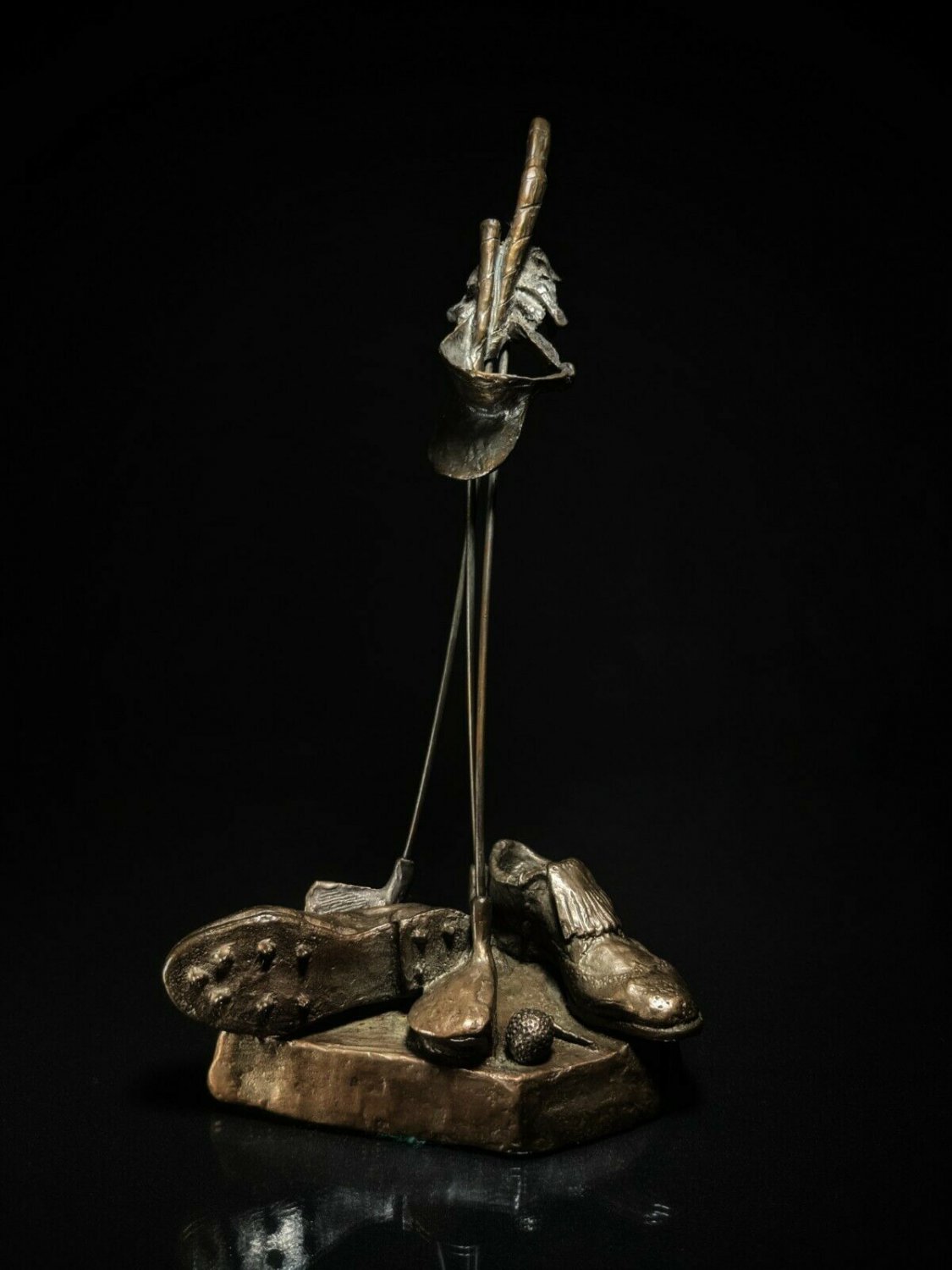 Mark Hopkins Bronze Golf Sculpture "Clubs " without the original box