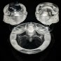 Lalique | Crystal "Tete De Lion" Ashtray Trio