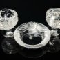 Lalique | Crystal "Tete De Lion" Ashtray Trio