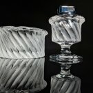 Lalique Smyrne Ashtray , Match Holder and Table Lighter Trio
