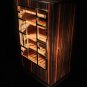 elie bleu macassar ebony wood cabinet humidor nib