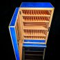 Elie Bleu Classic Madrona Blue Burl with White Edges Cabinet