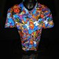 Robert Graham Colorful Skull Short Sleeve Sport Shirt  1XL