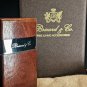 Brizard and Co Brown Antique Saddle Leather cigar case , cutter and  lighter