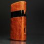 Brizard and Co Brown Antique Saddle Leather cigar case , cutter and  lighter