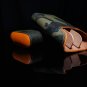 Brizard and Co Show Band 3 cigar case in Camouflage and Orange Leather