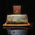 Brizard and Co Show Band 3 cigar case in Camouflage and Orange Leather