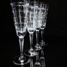 Faberge Metropolitan Clear Cut Crystal Flute Glasses