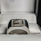 18k White Gold Diamond Mens Ring  Size 8.5
