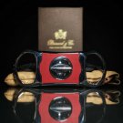 Black Python Pattern and Red Leather cigar V cutter by Brizard and Co
