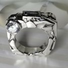 Custom designed "Rock" Solid Silver Ring Size 10 1/2