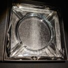 Heavy Clear Glass Ashtray new in presentation box 7.75" square by 1.5" H