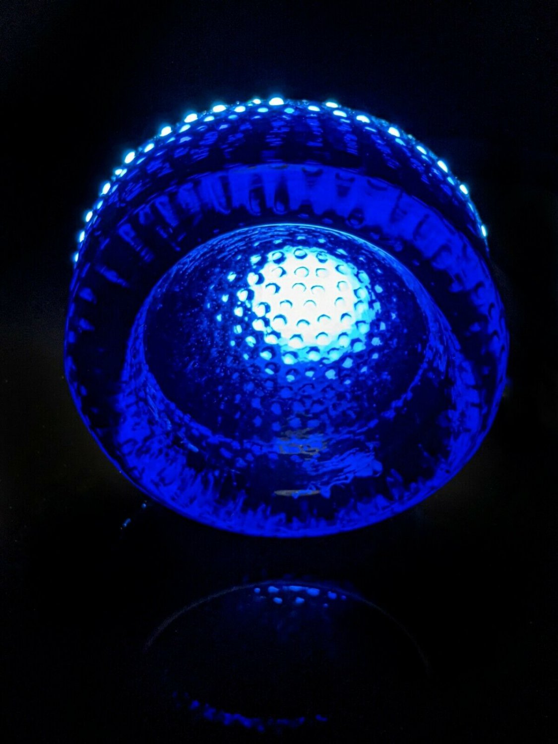 Blue Glass Heavy Ashtray