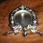 Horseshoe Derby Brass Ashtray Nickel Chrome Plated 7" L x 6" W
