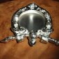 Horseshoe Derby Brass Ashtray Nickel Chrome Plated 7" L x 6" W