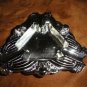 Fancy Nickel Chrome Solid Brass Ashtray. 5.25" W