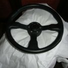 Marine Steering Wheel in Black Brushed Spokes and Grips