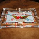 San Cristobal Glass Ashtray Measures 8 " L x 5 " W x 1 " H  New