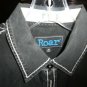Roar Black Signature Short  Sleeve Button Up Shirt Size Medium