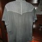 Roar Black Signature Short  Sleeve Button Up Shirt Size Medium