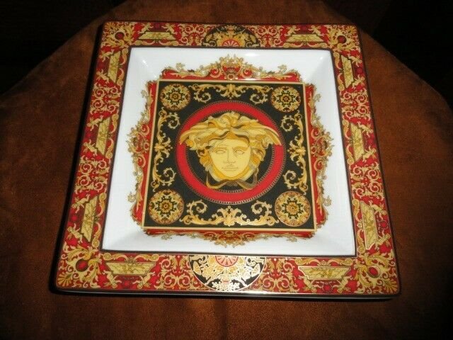 Versace Medusa  Large Size 8.75" Square Tray