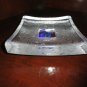 Kosta Boda Art Glass Bertil Vallien "Swimmer" Domino Dish 8.75" Square 11.12#