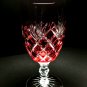 Faberge Odessa  Cranberry  Crystal Ice Tea / Water Glass