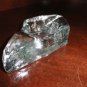 heavy clear glass cigar ashtray 8.5" L X. 4" X 1.5"