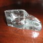 heavy clear glass cigar ashtray 8.5" L X. 4" X 1.5"