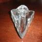 heavy clear glass cigar ashtray 8.5" L X. 4" X 1.5"