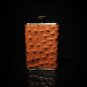 Brizard and Co Flask Genuine Ostrich Tan 8 oz Made in USA