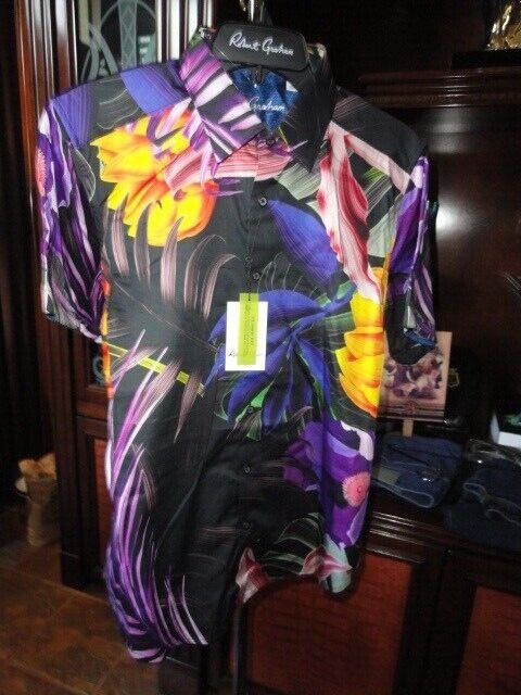 Robert Graham Bentham Short Sleeve Shirt Large Size
