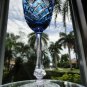 Faberge Odessa Sky Blue Hock Wine Crystal Colored Glass