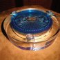 Heavy Glass Clear Ashtray Personalize with your own initials NIB