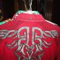 Roar Red Signature Short Sleeve Button Up Shirt Size Large