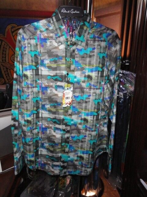 Robert Graham Hydroflauge Long Sleeve Shirt Size 1XL