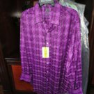 Robert Graham Pepys Street  Purple Long Sleeve Shirt Size Large NWT