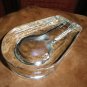 Art Deco heavy glass cigar ashtray. Measures 7.5" L x 5" W x 1.5' H