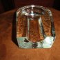 Art Deco heavy glass cigar ashtray. Measures 7.5" L x 5" W x 1.5' H