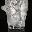 LALIQUE GANYMEDE NUDES FRENCH FROSTED CRYSTAL VASE CHAMPAGNE BUCKET ICE COOLER