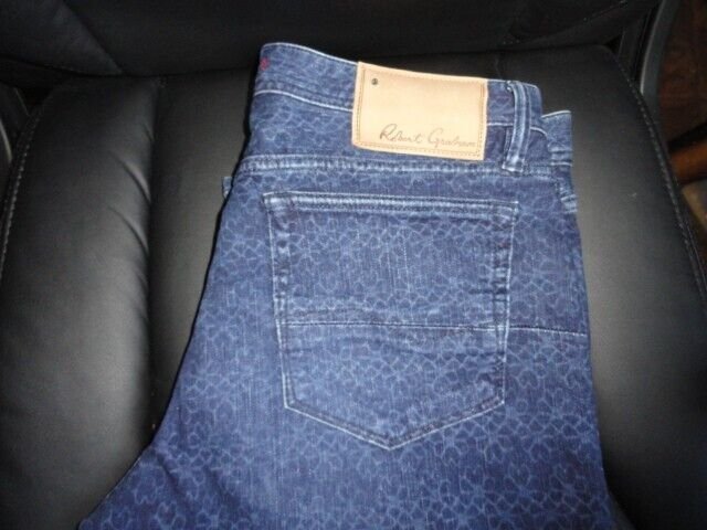 Robert Graham Perfect Fit Mitchell Indigo Jeans 33" Waist x 32" L