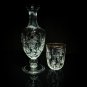 Faberge Crystal Gatchina Palace Etched Carafe Decanter & Glass NIB